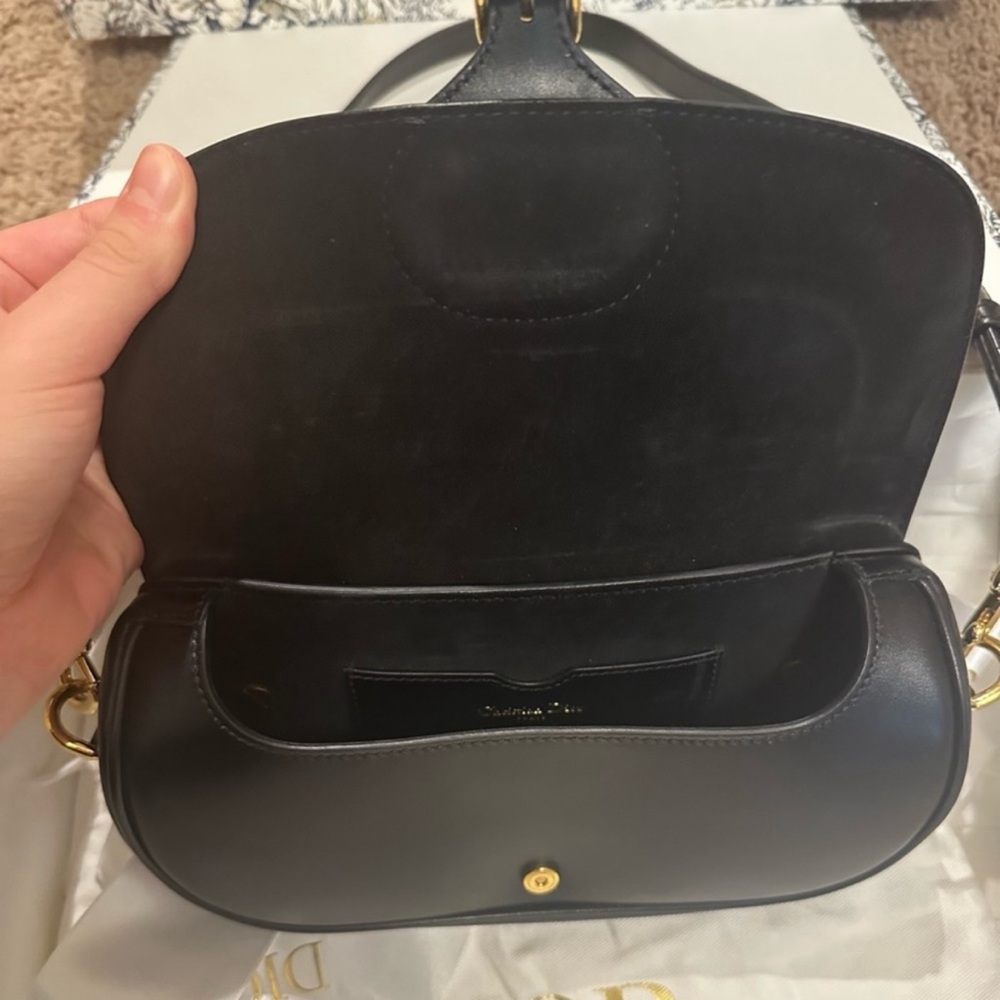 Dior East West Bobby Bag in Smooth Calfskin Leather Black Gold Hardware - Picture 7 of 13